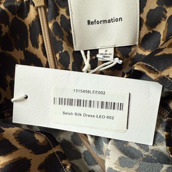 Reformation NWT Selah Silk Dress in Leo - Picture 6 of 9